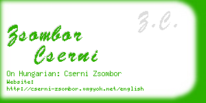 zsombor cserni business card